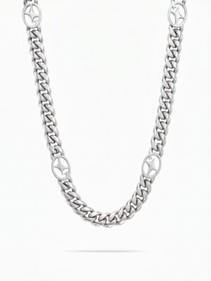 Chaîne Cuban link 8 mm Signature Argentée