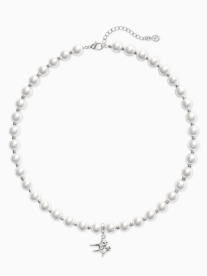 Chaîne Pearl Double Stars Argentée