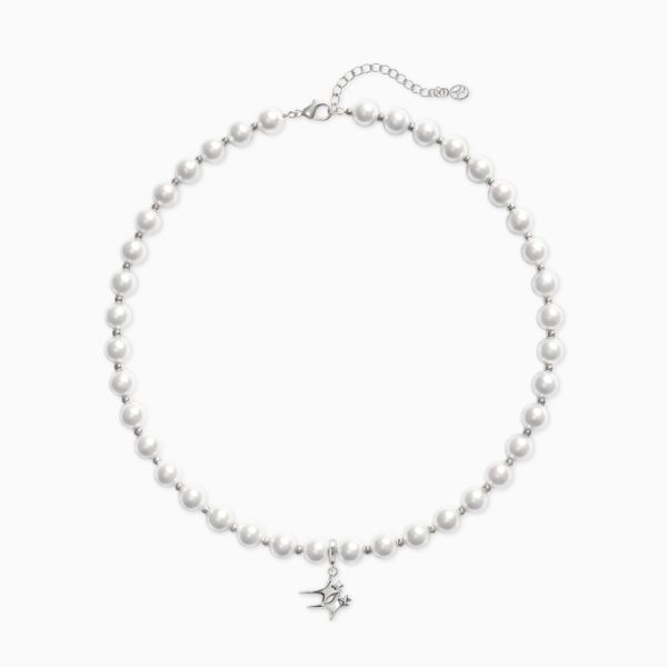Chaîne Pearl Double Stars Argentée