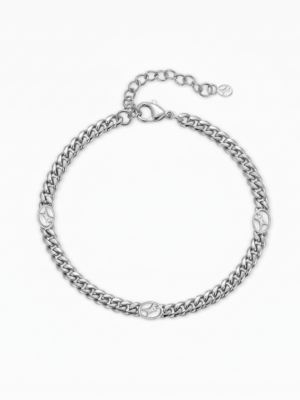 Bracelet Cuban link 4 mm Signature Argenté