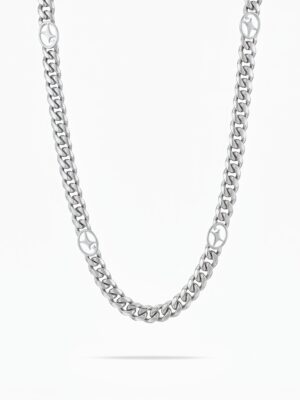 Chaîne Cuban link 6 mm Signature Argentée