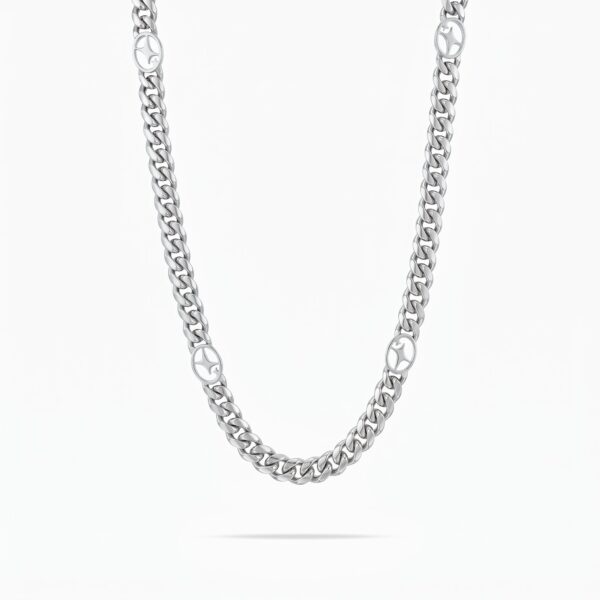Chaîne Cuban link 6 mm Signature Argentée
