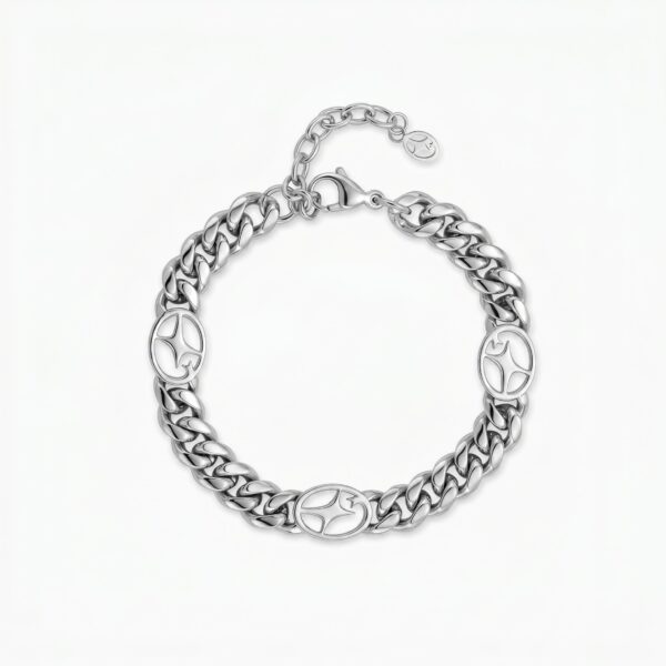 Bracelet Cuban link 8 mm Signature Argenté