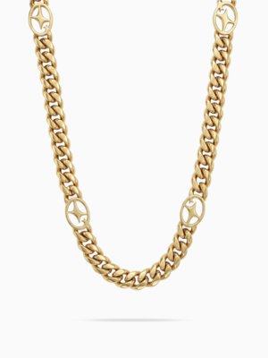 Chaîne Cuban link 8 mm Signature Dorée