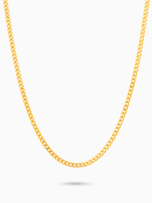 Chaîne Cuban link 2 mm dorée