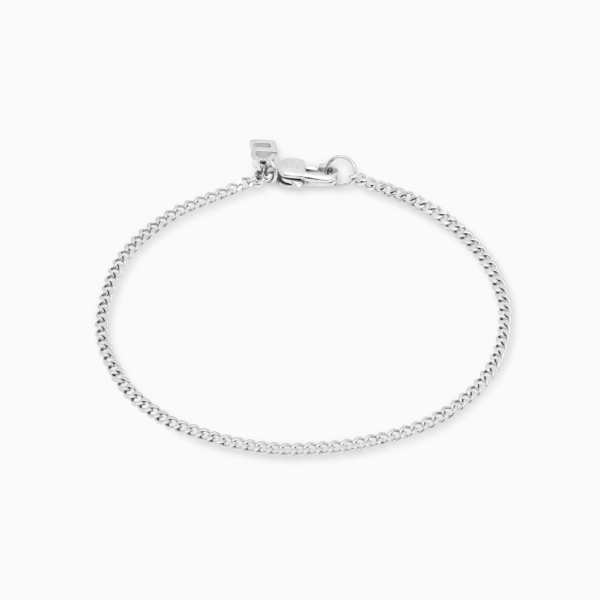 Bracelet Cuban link 2 mm argenté