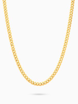 Chaîne Cuban link 3 mm dorée
