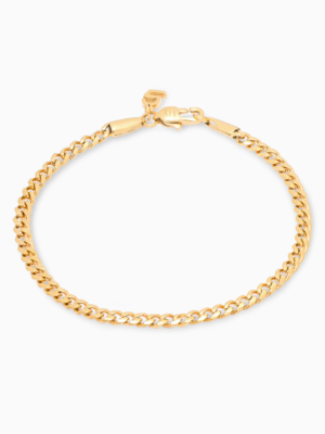 Bracelet Cuban link 3 mm doré