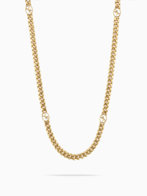 Chaîne Cuban link 4 mm Signature Dorée