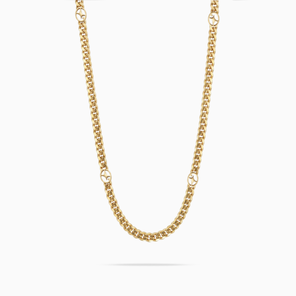 Chaîne Cuban link 4 mm Signature Dorée