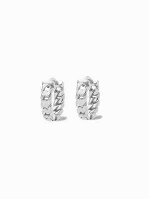 Cuban link earrings argentées