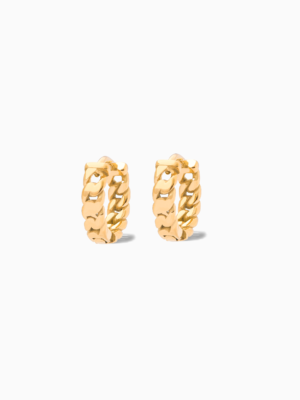 Cuban link earrings dorées