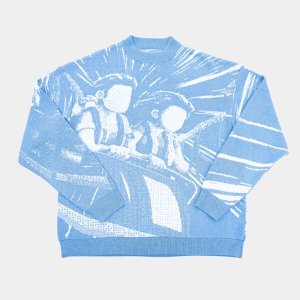 MULTI-DIMENSION KNIT BLUE