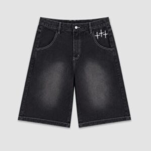 Faded Black Jorts
