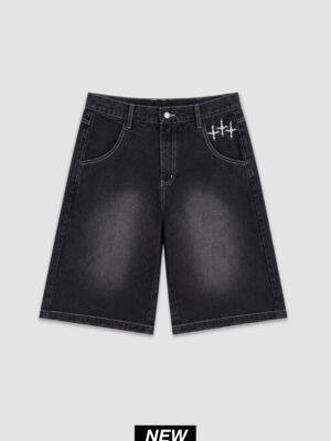 Faded Black Jorts