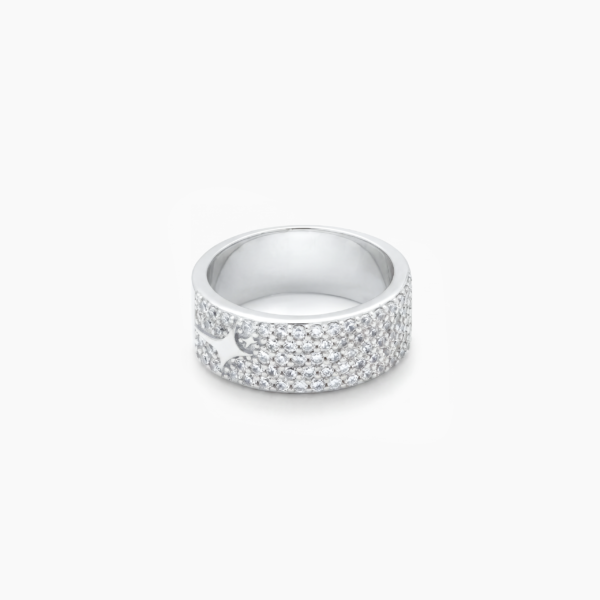 Iced band signature argentée