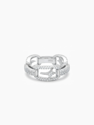 Iced H-ring signature argentée