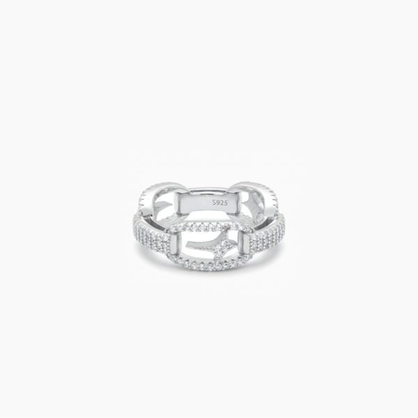 Iced H-ring signature argentée