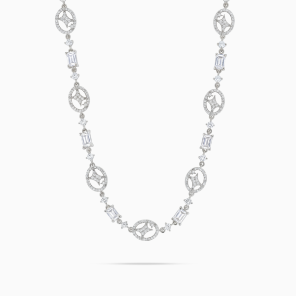 Chaîne Iced signature argentée