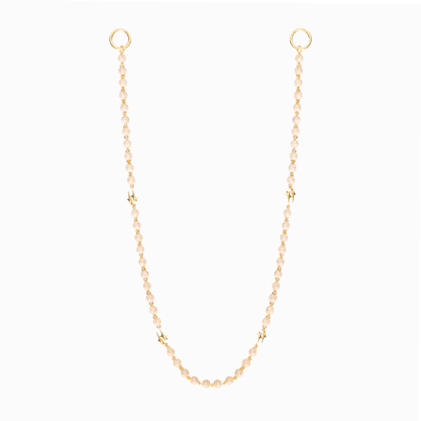 Wallet Chain Iced Bead link Signature Dorée