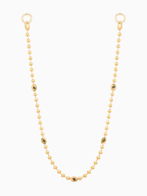 Wallet Chain Bead link Signature Dorée