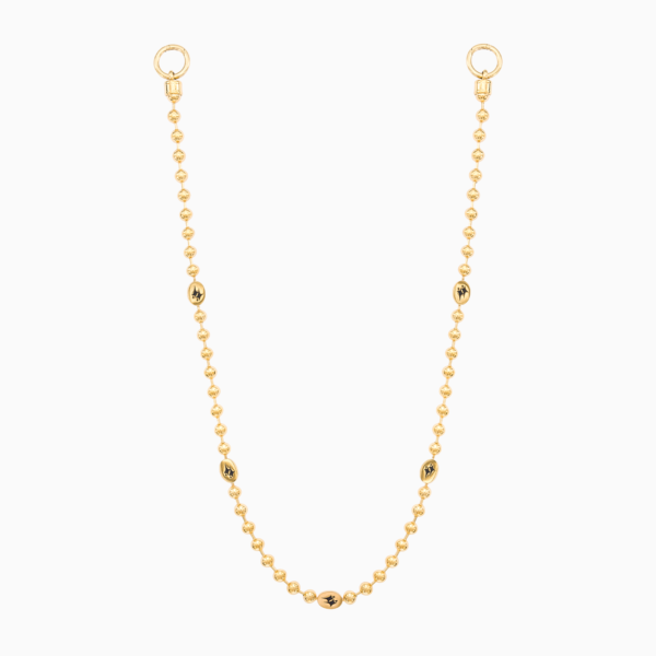 Wallet Chain Bead link Signature Dorée