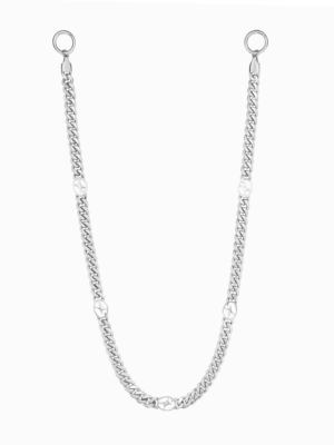 Wallet Chain Cuban link Signature 8 mm Argentée