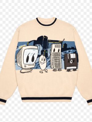 CREAM CLICKY FAM KNIT