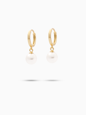 Pearl earrings dorées