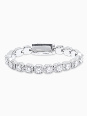Bracelet Pavé de brillance 6mm argenté