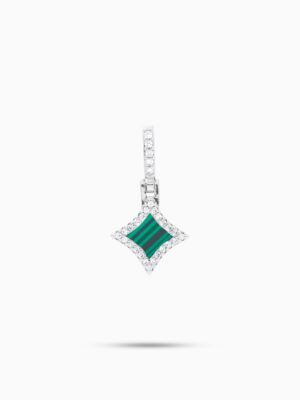 Star argentée - Motif Vert