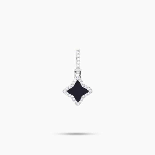 Flower argentée - Motif Noir – Make it Shine