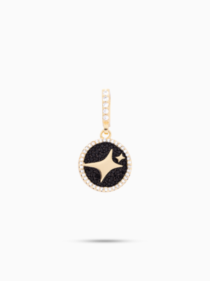 Médaillon Signature Doré - Noir