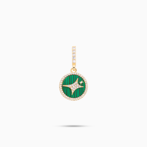 Médaillon Signature Doré - Motif Vert – Make it Shine