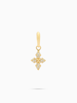 Pendentif Iced Crossed Star-S - Doré