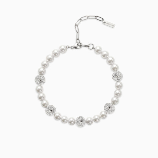 Bracelet perlé Monogramme Argenté – Make it Shine