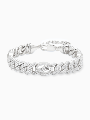 Bracelet Prong link Signature 10mm Argenté