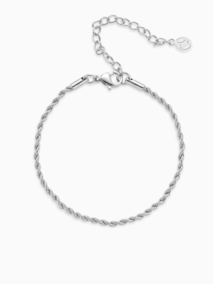 Bracelet Rope 2 mm argenté
