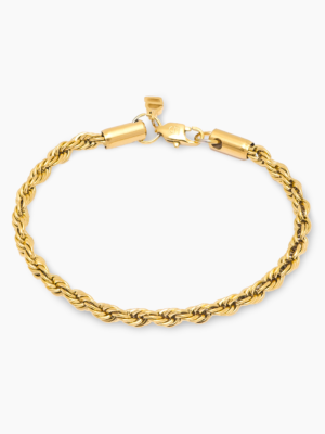Bracelet Rope 4 mm doré