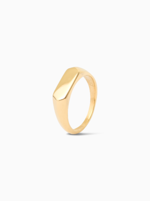 Slim signet ring dorée