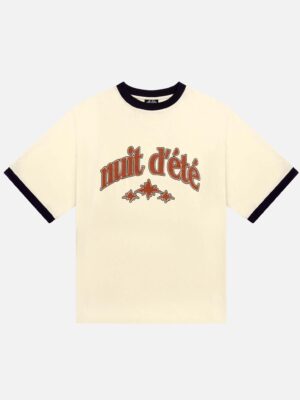 COLLEGE T-SHIRT - BEIGE/RED