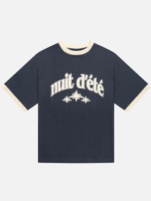 COLLEGE T-SHIRT - NAVY/WHITE