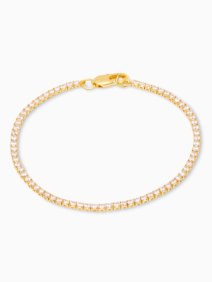 Bracelet Tennis 2 mm doré