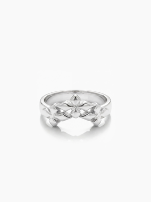 Triple crossed star ring- Argenté